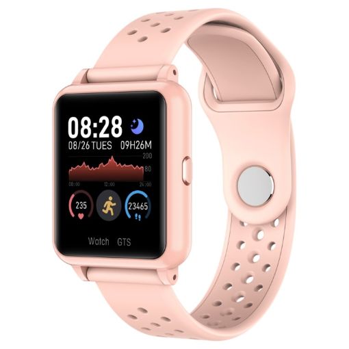 P8 1.3" IPS Smart Watch, Heart Rate/Blood Pressure/Sleep Monitor (Pink) - 1