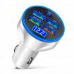 WGS-G37 5-in-1 Fast Charging Car Charger with Voltmeter - White - 1