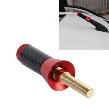 Red Small Carbon Fiber Aluminum Short Antenna with Universal Screws - 1