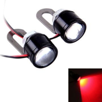 2 PCS 12V Red Eagle Eye LED Strobe Lights for Motorcycles - 1