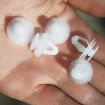 100 PCS White Plastic Rivets Fastener Push Clips - 3