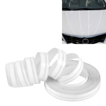12mm White Self Adhesive Car Decorative Stripe Tape 9.8m - 1