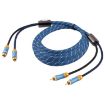 EMK 5m RCA Male to Male Gold Plated Audio Cable (Dark Blue) - 3