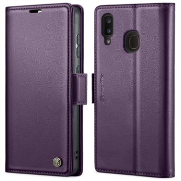 Samsung Galaxy A20/A30/M10s CaseMe 023 RFID Leather Case Purple - 1