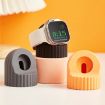 Lavender Wave Pattern Silicone Charging Stand for Apple Watch - 2