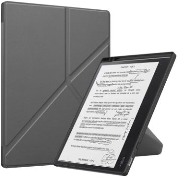 Grey TPU Leather Smart Tablet Case for Kobo Elipsa 2E - 1