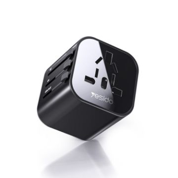 Yesido MC-09 Multi-function Universal Travel Adapter (Black) - 1