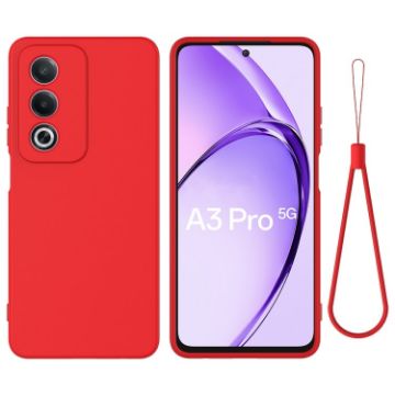 OPPO A3 Pro 5G India Red Liquid Silicone Dropproof Phone Case - 1