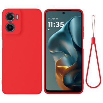 Moto G05/E15 Red Silicone Dropproof Full Coverage Phone Case - 1
