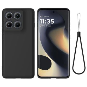 Motorola Edge 5G 2025 Black Silicone Dropproof Phone Case - 1