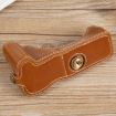 Canon EOS R50 Leather Camera Half Case Base, 1/4" Thread, Brown - 4
