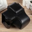 Canon EOS R50 Magnetic Leather Camera Case Bag with Strap, Black - 2