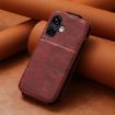 Red Leather Flip Case for Ulefone Note 16 Pro with Zipper Wallet - 5