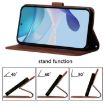 Tecno Camon 40 Premier Wine Red 3D Embossed Leather Flip Case - 5