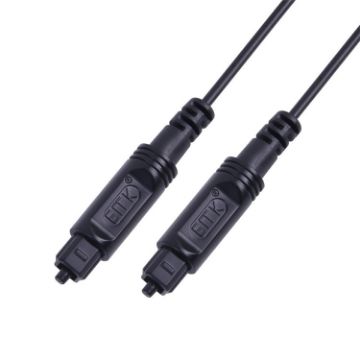 1.5m EMK Digital Optical Audio Fiber Cable OD2.2mm (Black) - 1