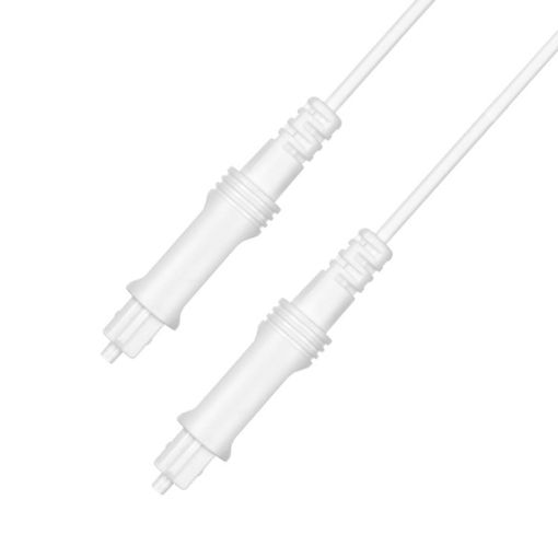 25m EMK OD2.2mm Digital Optical Fiber Audio Balance Cable (White) - 1