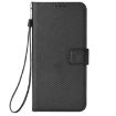 Ulefone Note 16 Pro Black Leather Phone Case with Diamond Texture - 2