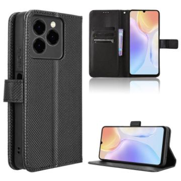 Ulefone Note 20 Pro Leather Case - Black Diamond Texture - 1