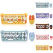 QW05 Blue 2.4G Wireless Keyboard Mouse Set - Mixed Color Portable - 2