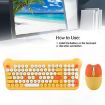 QW05 Blue 2.4G Wireless Keyboard Mouse Set - Mixed Color Portable - 6