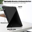Samsung Galaxy Tab S9+ Black Cloth Texture Leather Case - 5
