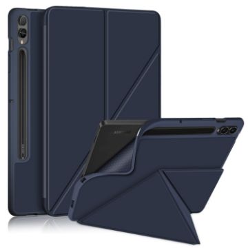 Samsung Galaxy Tab S9+ Dark Blue Multi-Fold Leather Case - 1