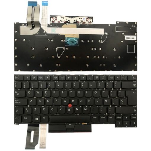 ThinkPad T490s/T495s Spanish Backlit Keyboard for Lenovo Laptop - 1