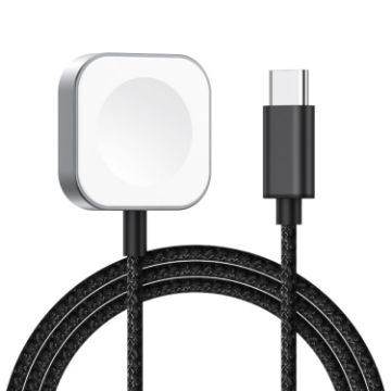 Black Magnetic Type-C Charger for Apple Watch - 1