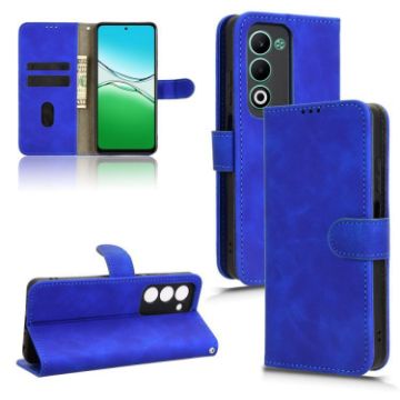 OPPO A5 5G Blue Leather Flip Case with Magnetic Closure - 1