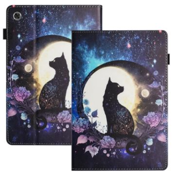 Samsung Galaxy Tab A8 10.5 2021 Litchi Texture Leather Case (Cat) - 1