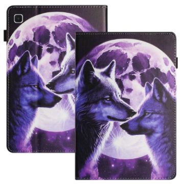Samsung Galaxy Tab S6 Lite Leather Case - Wolf Design - 1