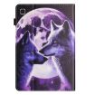 Samsung Galaxy Tab S6 Lite Leather Case - Wolf Design - 3