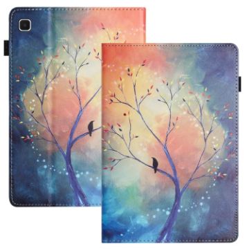 Samsung Galaxy Tab A7 Lite Smart Leather Case - Oil Painting Tree - 1