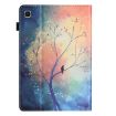 Samsung Galaxy Tab S5e Litchi Leather Case (Oil Painting Tree) - 3