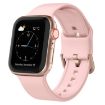 Apple Watch Series 3 38mm Pink Silicone Pin Buckle Band - 1