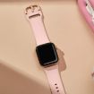 Apple Watch Series 3 38mm Pink Silicone Pin Buckle Band - 4