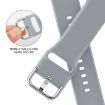 Apple Watch SE 2023 40mm Light Grey Silicone Pin Buckle Band - 3