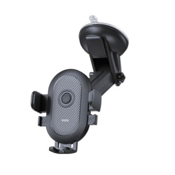 TOTU CH-3 One-Touch Locking Car Holder, Suction Cup (Black) - 1