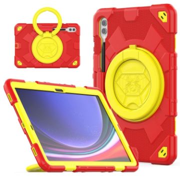 Samsung Galaxy Tab S9+/S10+ Spider Handle Silicone Case (Yellow Red) - 1