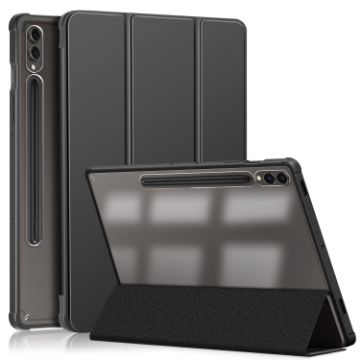 Samsung Galaxy Tab S9+ Black Acrylic Smart Leather Case - 1