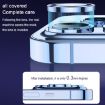 TOTU PG-1 Blue Metal Frame Lens Protector for iPhone 15 Plus - 3