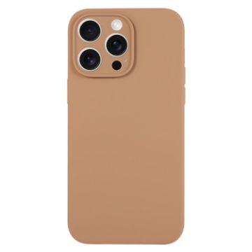 iPhone 15 Pro Light Brown Liquid Silicone Pure Color Phone Case - 1