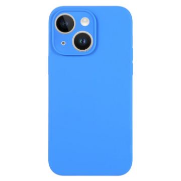 iPhone 14 Lake Blue Pure Color Liquid Silicone Case - 1