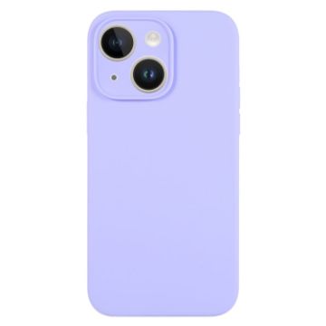 iPhone 13 Light Purple Silicone Phone Case - Pure Color Fine Pore - 1