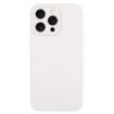 iPhone 16 Pro White Silicone Phone Case - Pure Color Fine Pore - 1