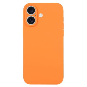 iPhone 16 Orange Liquid Silicone Fine Pore Case - 1