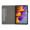 Samsung Galaxy Tab S10/S9 FE Grey Fabric Leather Case - 4