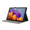 Samsung Galaxy Tab S10/S9 FE Grey Fabric Leather Case - 5