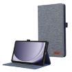 Samsung Galaxy Tab A9 Fabric Flip Leather Case, Dark Blue - 1