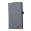 Samsung Galaxy Tab A9 Fabric Flip Leather Case, Dark Blue - 2